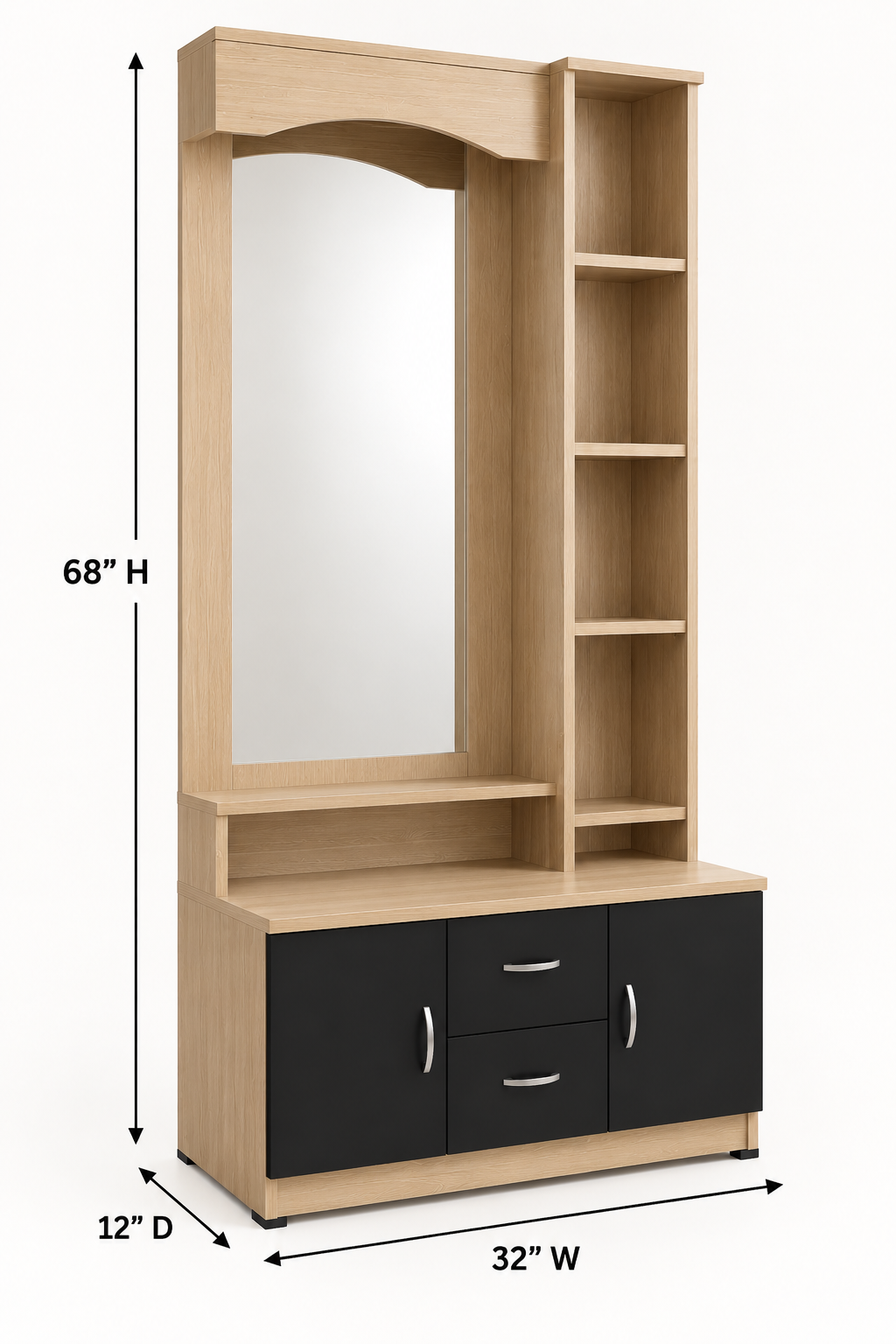 Picture of Timber Furniture Modern Melamine Board Dressing Table with Mirror