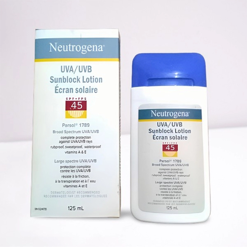 Picture of Neutrogena UVA/UVB Sunblock Lotion, SPF 45+ 