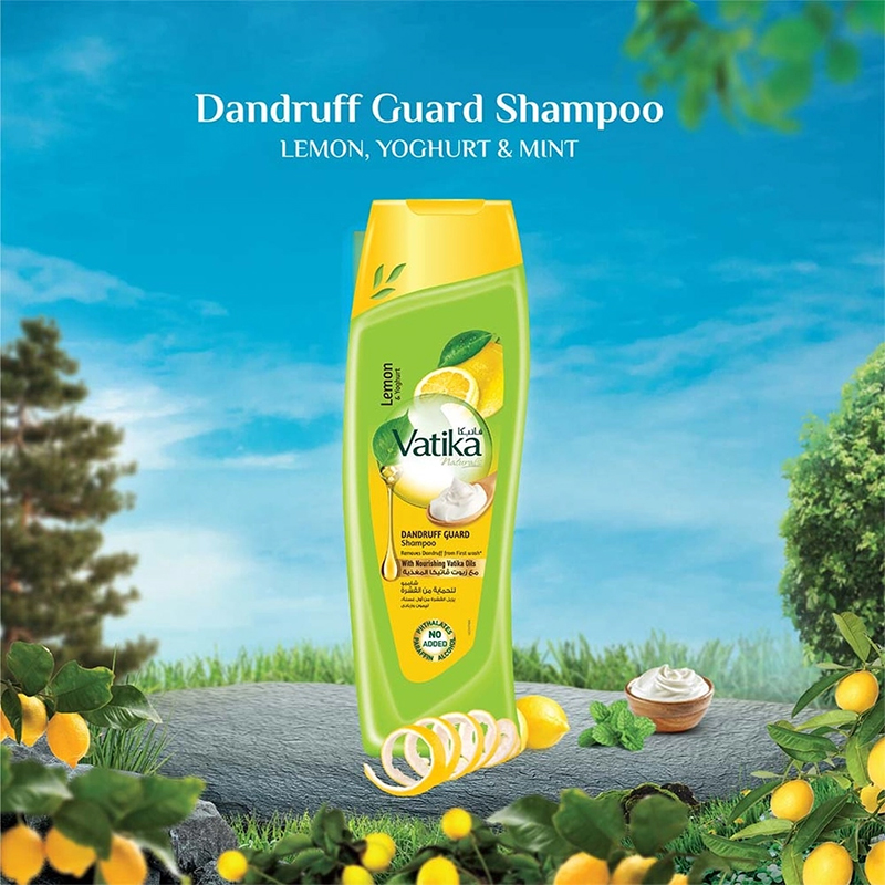 Picture of International UAE product Vatika Naturals Dandruff Guard Shampoo with Lemon and Yoghurt -400ml