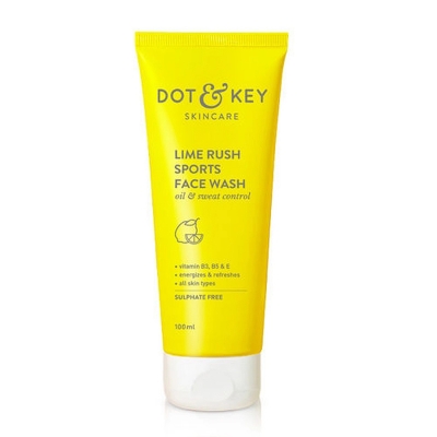 Picture of Dot & Key skin care lime rush Sports Face wash iol control Sweat control 100ml (India)