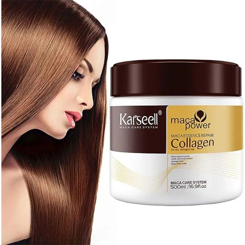 Picture of Karseel Professional Hair Smoothing Collagen Treatment 500ml Organic Argan Oil Hair Mask