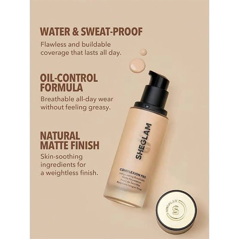 Picture of 𝐒𝐡𝐞𝐠𝐥𝐚𝐦 𝐂𝐨𝐦𝐩𝐥𝐱𝐭𝐢𝐨𝐧 𝐏𝐫𝐨 𝐋𝐨𝐧𝐠 𝐋𝐬𝐭𝐢𝐧𝐭 Sheglam Foundation