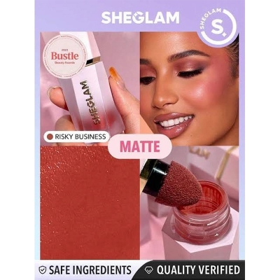 Picture of SHEGLAM Color Bloom Liquid Blush Matte Finish-Risky Business