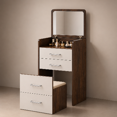 Picture of Timber Furniture 4 Drawer Laminated Board Dressing Table