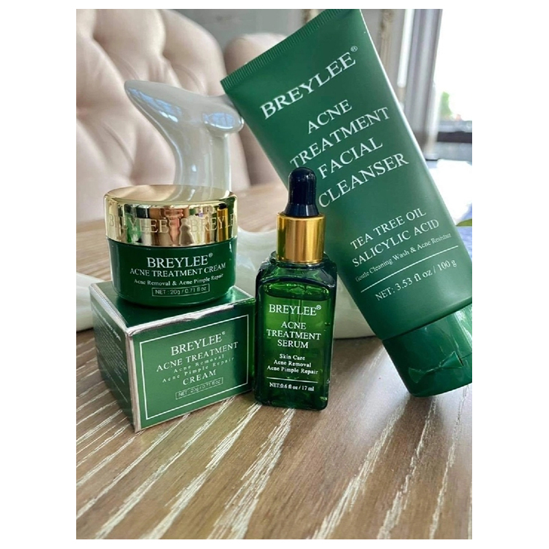 Picture of Breylee Acne Treatment Serum & Acne Treatment & Acne Cleanser Combo 