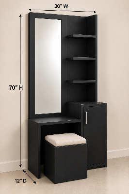 Picture of Timber Furniture Stylish Melamine Board Vanity Table with Storage