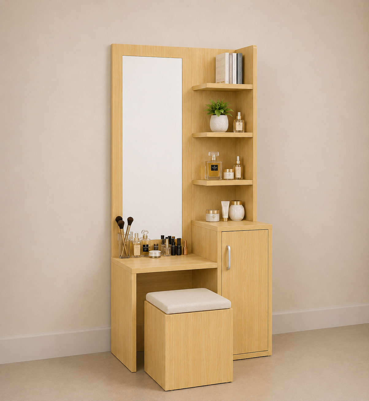 Picture of Timber Furniture Stylish Melamine Board Vanity Table with Storage
