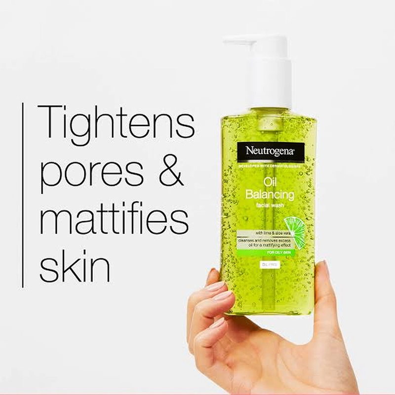 Picture of Neutrogena Oil Balancing Facial Wash with Lime, 200ml
