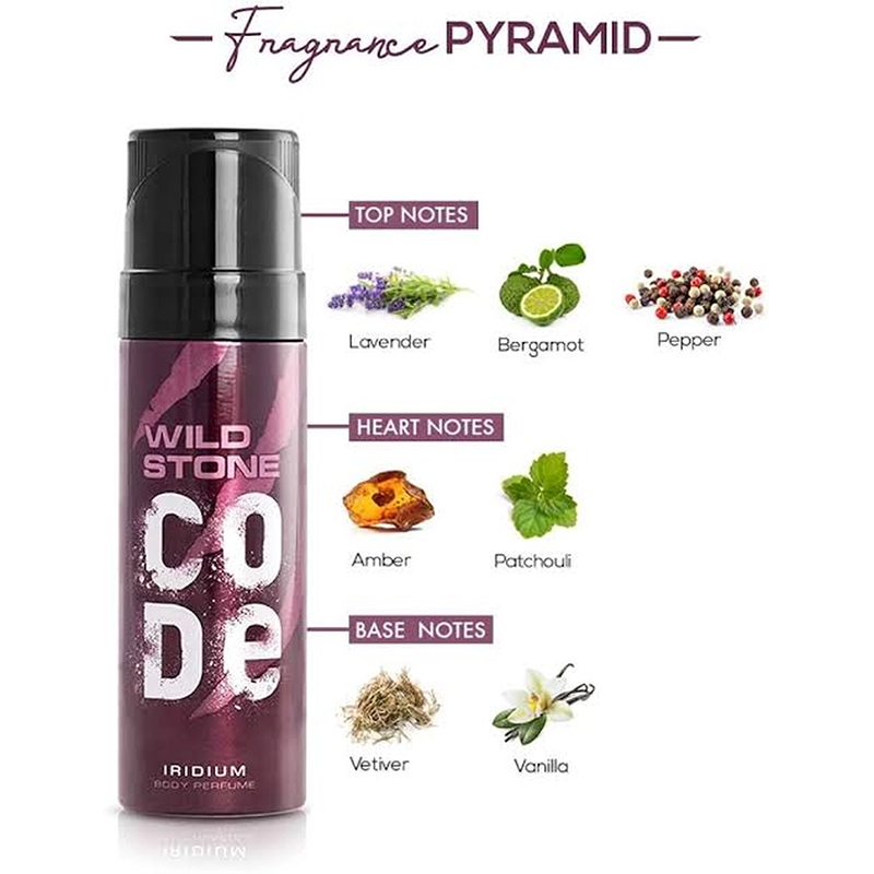 Picture of WILD STONE BODY SPRAY CODE IRIDIUM 120ML