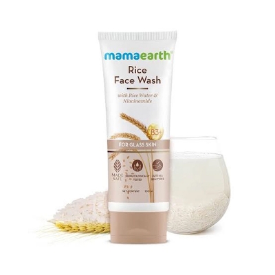 Picture of Mamaearth Rice Face Wash With Rice Water & Niacinamide for glass skin 100ml.