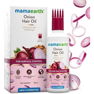 Picture of Mamaearth Onion Hair Oil | Natural & Organic Anti Hair Oil 150ml