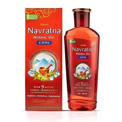 Picture of International UAE Product Hair care Navratna Herbal Cool Hair oil With 9 Active Herbal Ingredients For used male /female 300 MI
