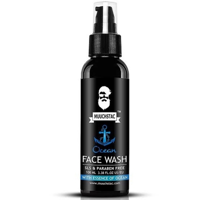Picture of Muuchstac Men's Ocean Face Wash, Anti Acne & Pimple, 12 hrs Moisturizes, All Skin Types, Skin Brightening, No SLS, Silicone and Paraben, 100 Ml