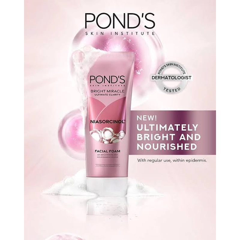 Picture of International Thailand product Ponds Bright Miracle Niasorcinol Facial foam Used For male/female 100 MI