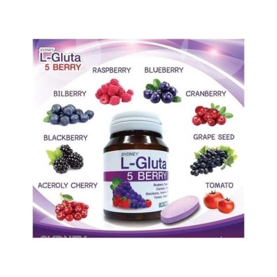 Picture of L-Gluta 5 Berry Plus Whitening Vitamins Tablets