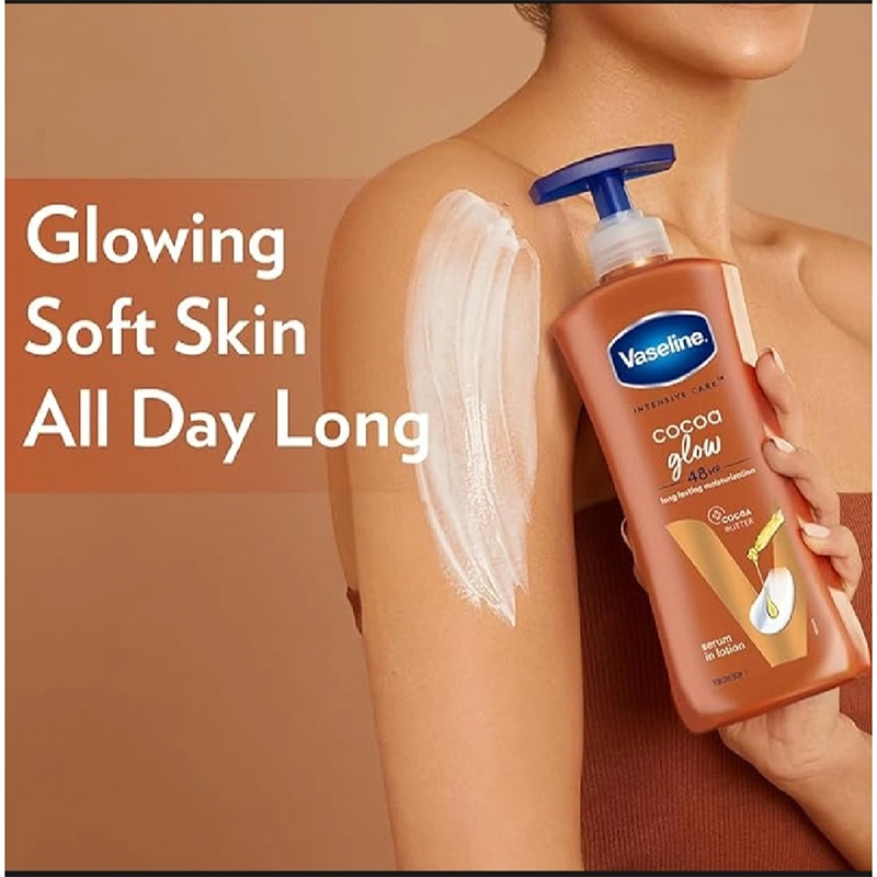 Picture of Vaseline Intensive Care Cocoa Glow Body Lotion For Men & Women - 400ml (Indian)