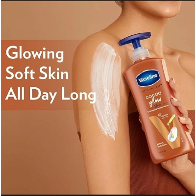 Picture of Vaseline Intensive Care Cocoa Glow Body Lotion For Men & Women - 400ml (Indian)