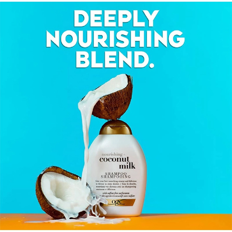 Picture of International Germany product Hair care Ogx nourishing + coconut milk shampoo used for male/female - 385 ml