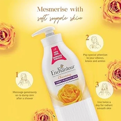 Picture of International Malaysian Product Enchanteur Perfume body lotion Charming Satin Smooth Aloe vera & Olive Butter For Used male /female 500 Ml
