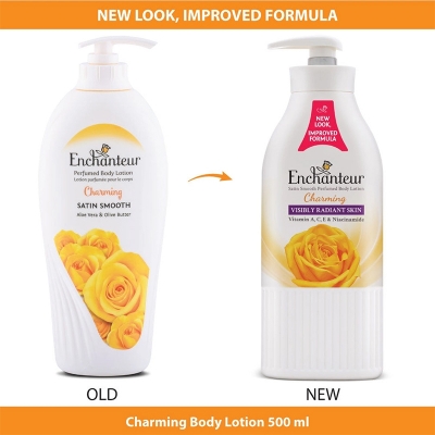 Picture of International Malaysian Product Enchanteur Perfume body lotion Charming Satin Smooth Aloe vera & Olive Butter For Used male /female 500 Ml