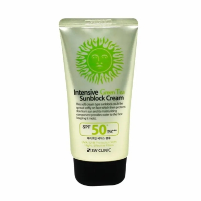 Picture of 3W Clinic Intensive Green Tea Sunblock Cream SPF 50+PA+++ 70ml | Korea