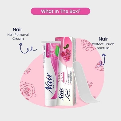 Picture of International Uk product Nair Hair Remover Rose Fragrance Used For Female 110 Ml