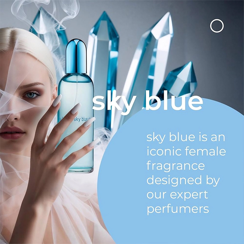Picture of International England product Body perfume party scent Color Me Sky Blue Used for unisex - 100 ml