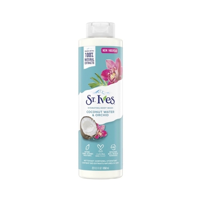 Picture of International USA product ST Ives Coconut Water & Orchid Shower gel body wash used for Male/ Female - 650 ml