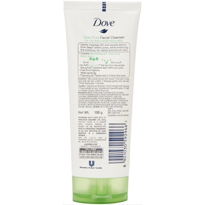 Picture of International Indonesian product Dove Deep pure Oil control Facial cleanser Used For Female 100 Gm