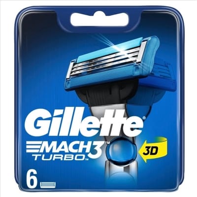 Picture of Gillette Mach3 Turbo 6 PCs Cartridge Blade