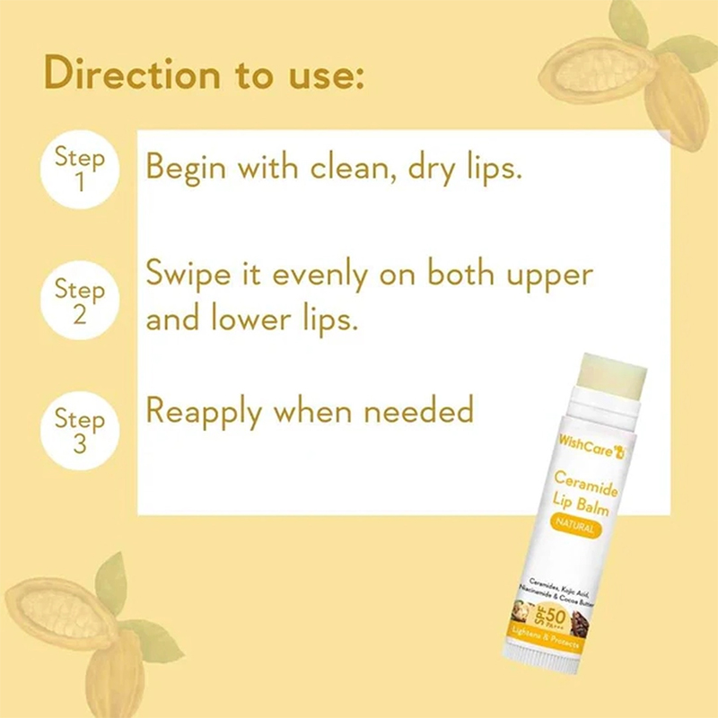 Picture of WishCare Ceramide Lip Balm with SPF 50 PA+++ (Natural)