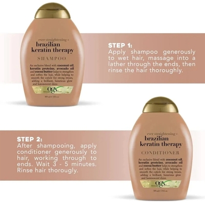Picture of OGX Brazilian Keratin Smooth Shampoo and Conditioner