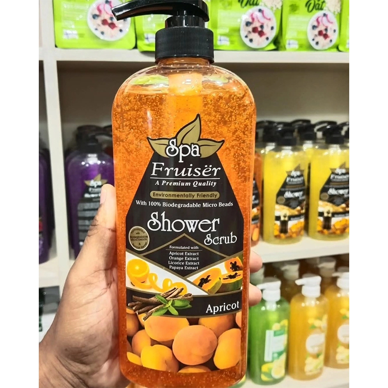 Picture of International Malaysian product Body wash Shower scrub SPA Apricot used for male / female- 730 ml