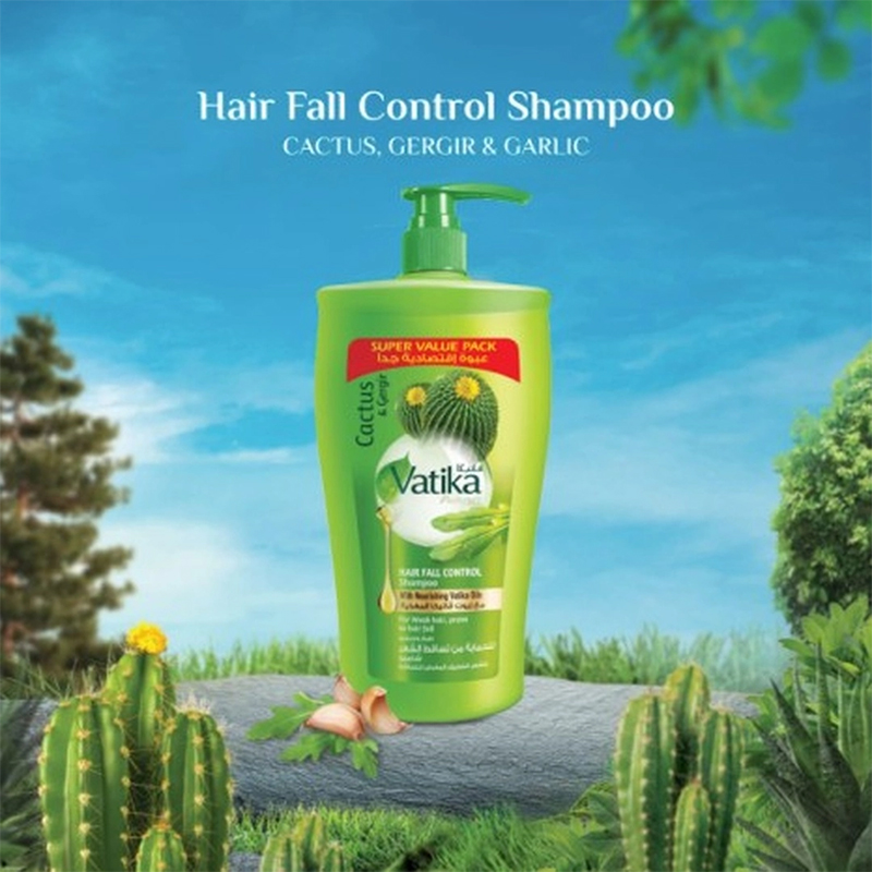 Picture of Vatika Naturals Hair Fall Control Shampoo with Cactus & Gergir 1000 ml