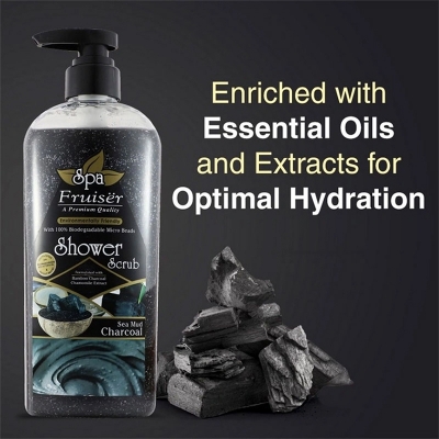 Picture of International Malaysian product Body wash Shower scrub SPA Charcoal used for male / female- 730 ml