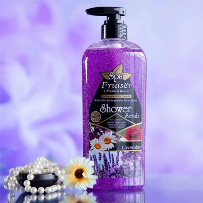 Picture of International Malaysian product Body wash Shower scrub SPA Lavender used for male / female- 730 ml
