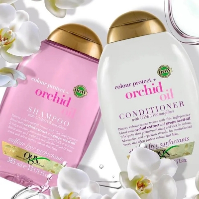 Picture of OGX Fade Defying Orchid Oil Shampoo and Conditioner