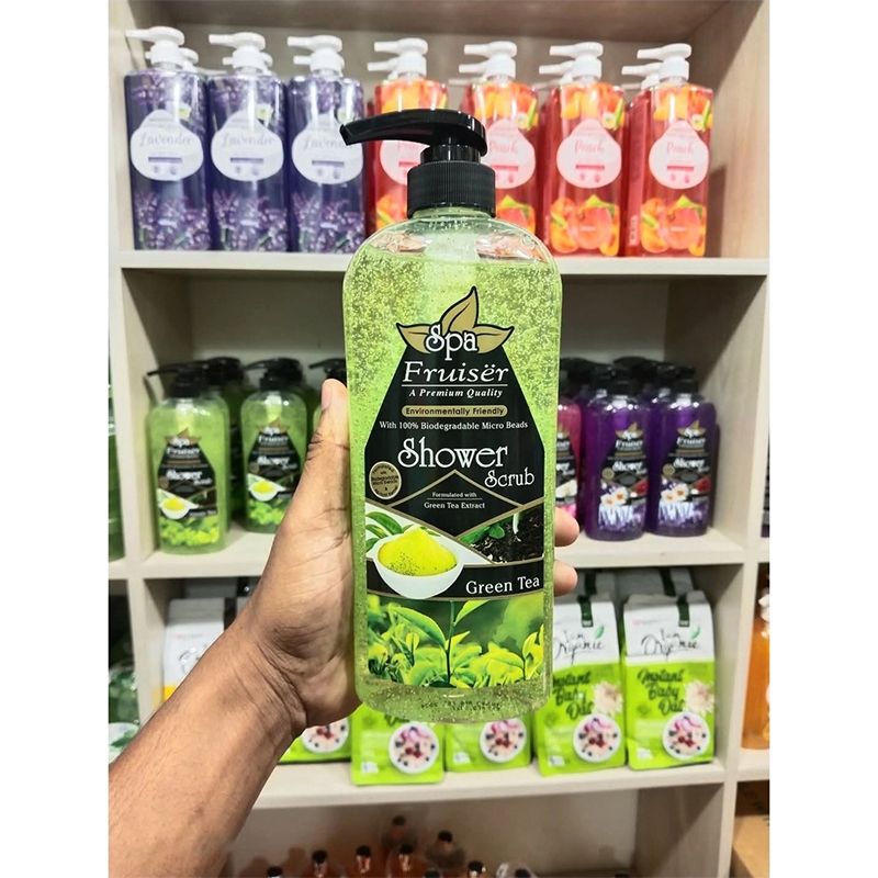Picture of International Malaysian product Body wash Shower scrub SPA GREEN TEA used for male / female- 730 ml