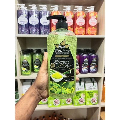 Picture of International Malaysian product Body wash Shower scrub SPA GREEN TEA used for male / female- 730 ml