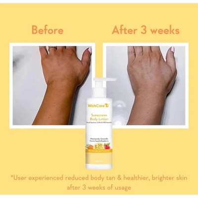 Picture of WishCare Sunscreen Body Lotion SPF 50 PA+++, 200 ml