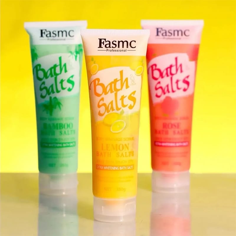 Picture of Fasmc Professional Lemon Bath Salts Body Massage Scrub with Extra Brightening Bath Salts