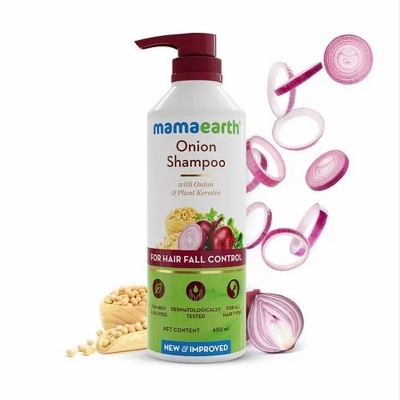 Picture of Mamaearth Onion Shampoo with Onion & Plant Keratin for Hair Fall Control 600ml