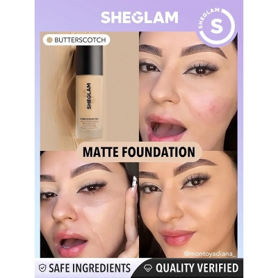 Picture of SHEGLAM Full Coverage Foundation Makeup Long Lasting Waterproof Matte Dewy Liquid Foundation - Butterscotch