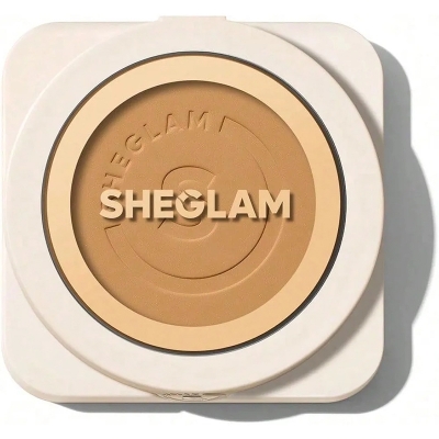 Picture of SHEGLAM SKin-Focus Full Coverage Powder Foundation Oil-Control Lightweight Face Pressed Powder Makeup-Almond