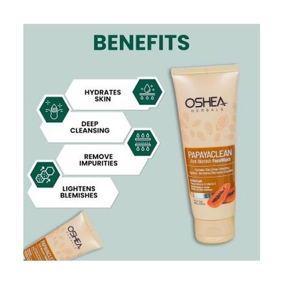 Picture of Oshea Herbals Papayaclean Anti Blemishes Face Wash 100gm