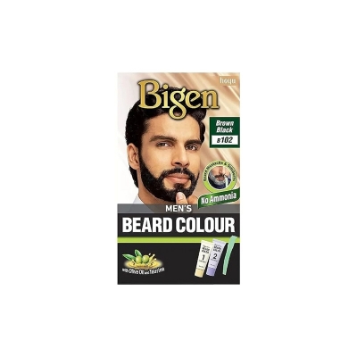 Picture of Bigen Mens Beard Color Brown Black B102
