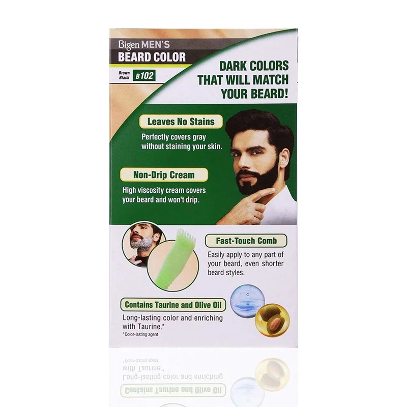 Picture of Bigen Mens Beard Color Brown Black B102