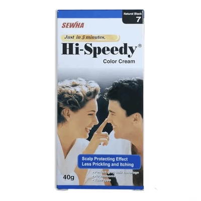 Picture of Hi-Speedy 7 Natural Black Hair Color Cream-40gm