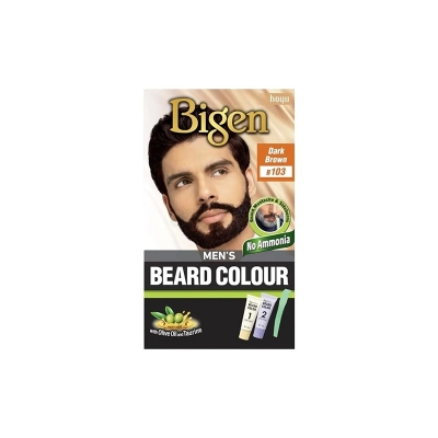Picture of Bigen Mens Beard Color Dark Brown B103
