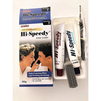Picture of HI-SPEEDY PREMIUM HAIR COLOR CREAM (Natural Black) 60gm
